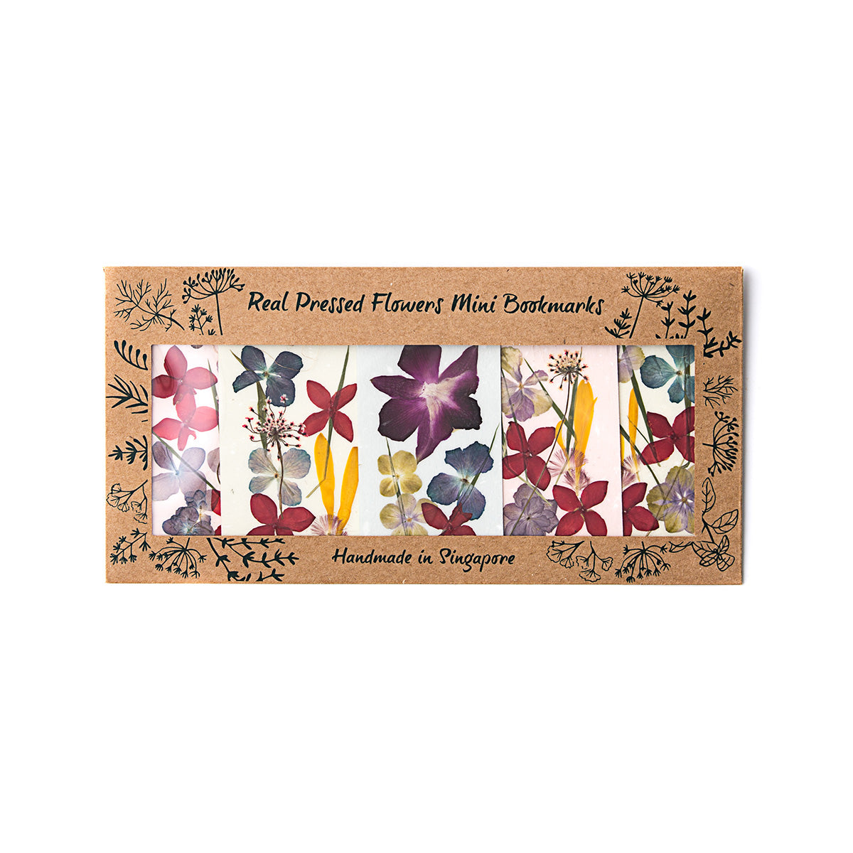 Singapore Pressed Flower Bookmark Set of 5